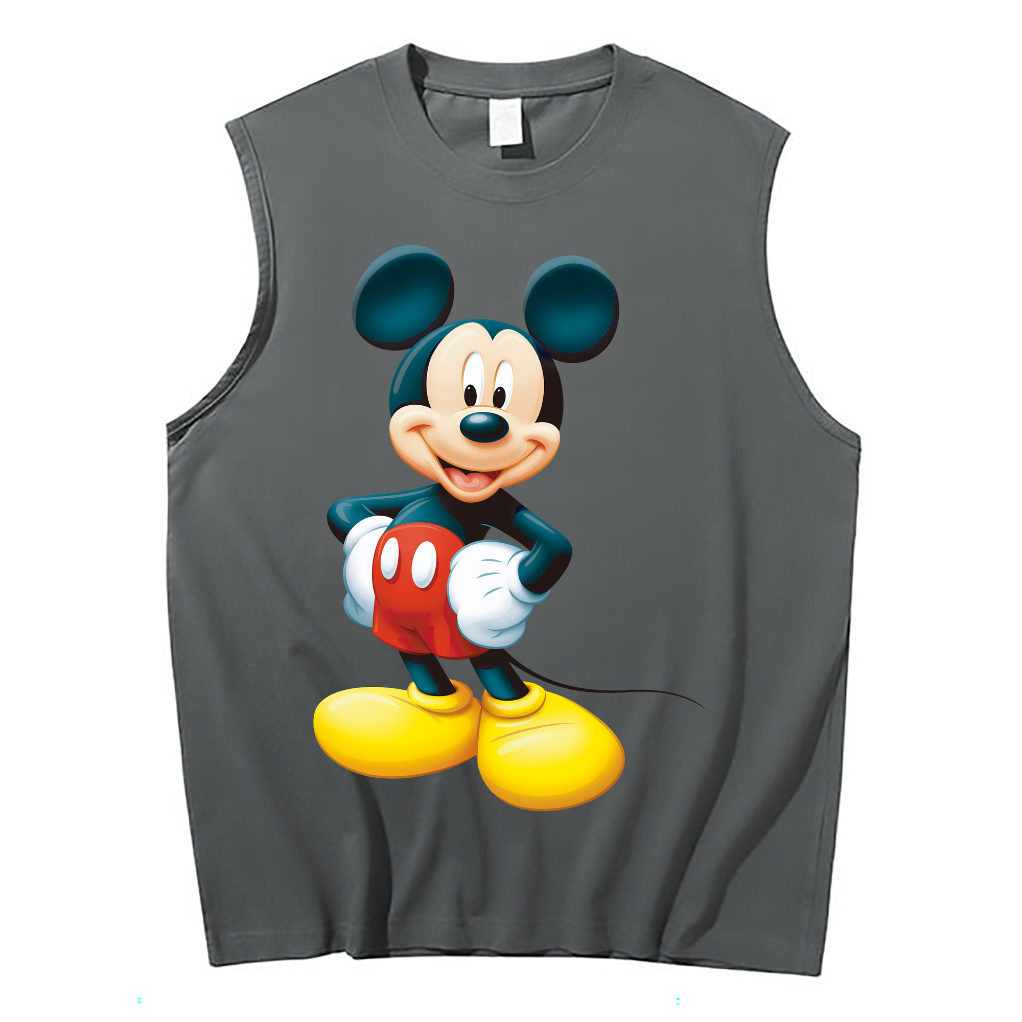 （画像用） ミッキーマウス Mickey Mouse コットン100％タンクトップ（フロントプリント）